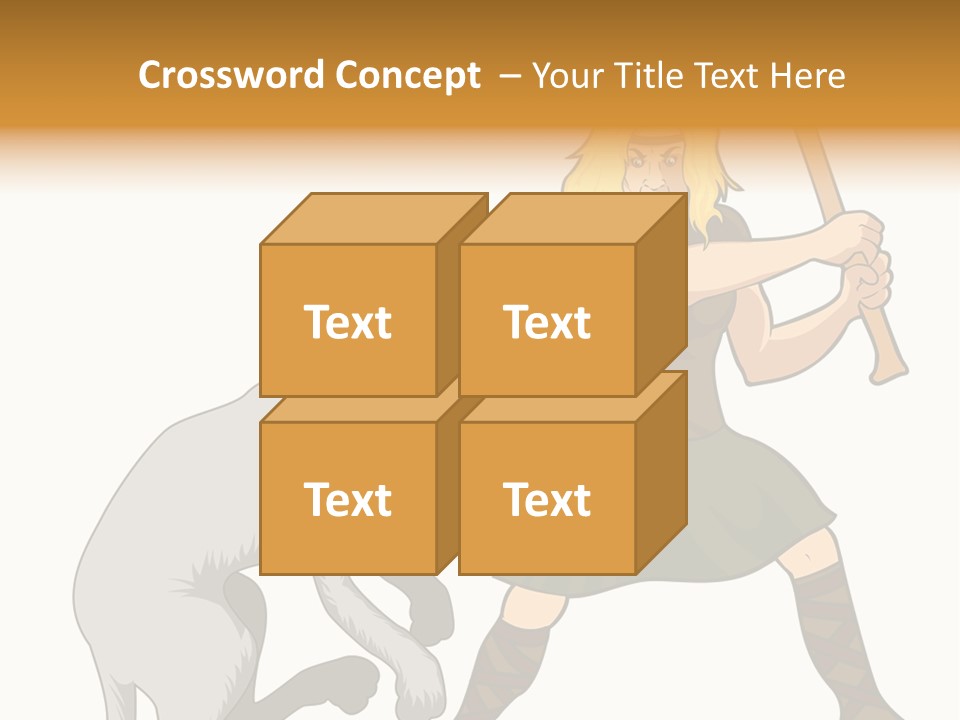 Cu Chulainn Brave Kilt PowerPoint Template