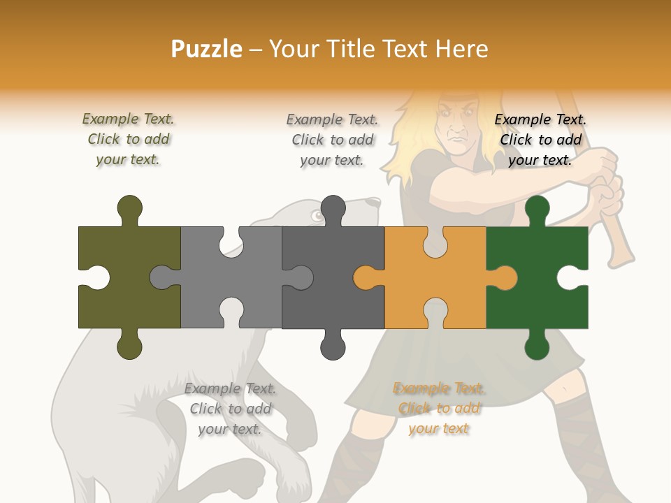 Cu Chulainn Brave Kilt PowerPoint Template