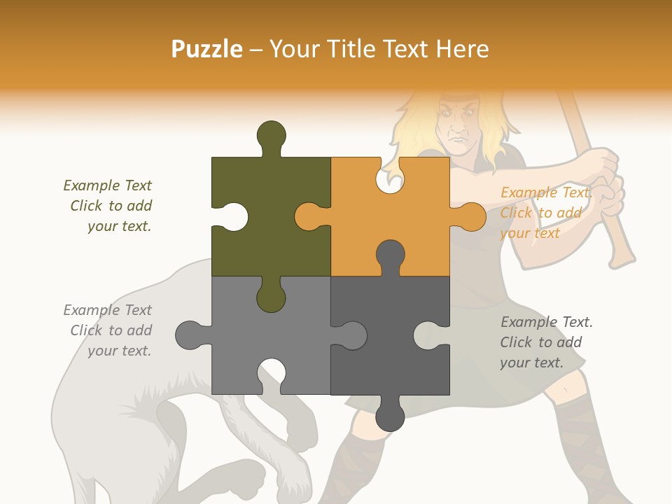 Cu Chulainn Brave Kilt PowerPoint Template