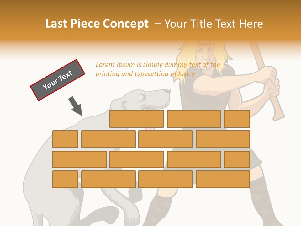 Cu Chulainn Brave Kilt PowerPoint Template