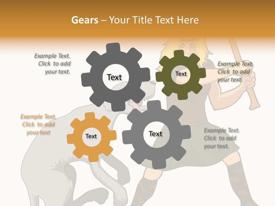 Cu Chulainn Brave Kilt PowerPoint Template