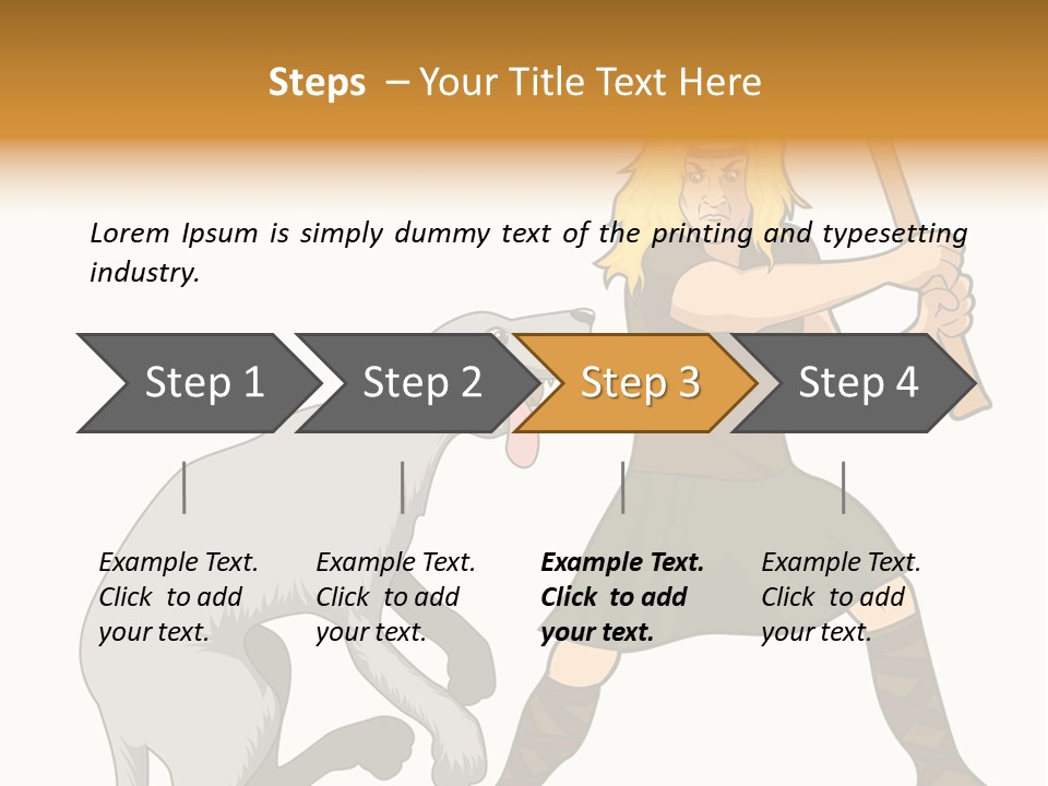 Cu Chulainn Brave Kilt PowerPoint Template