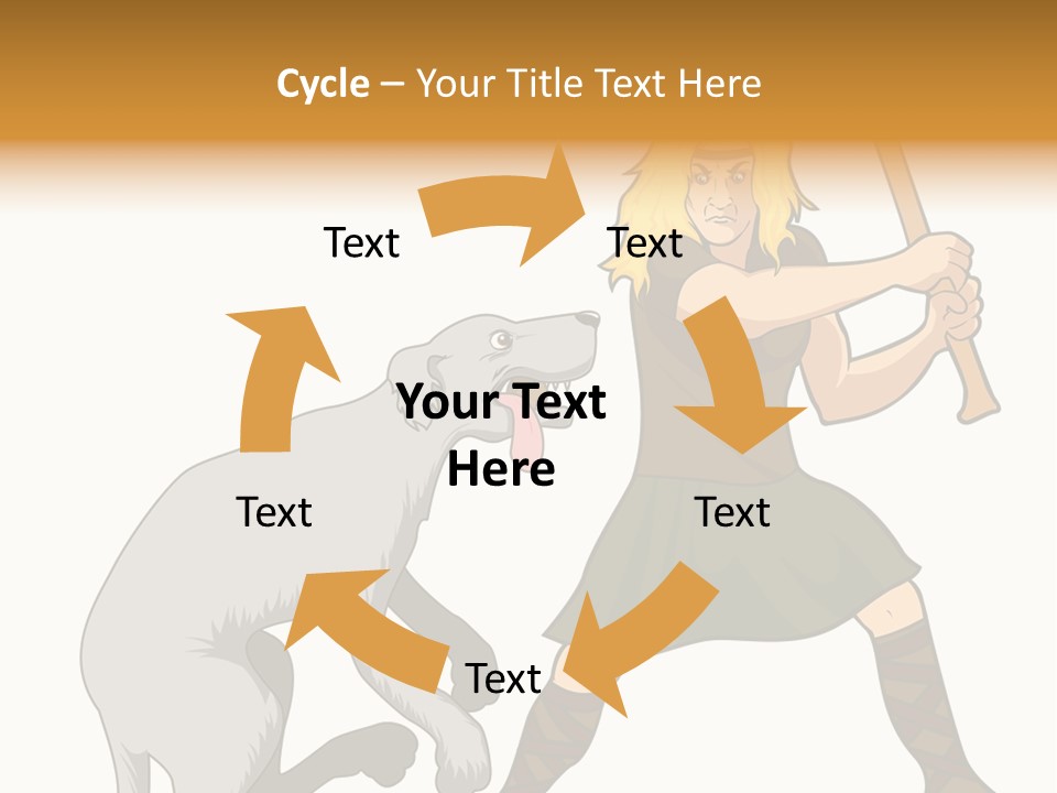 Cu Chulainn Brave Kilt PowerPoint Template