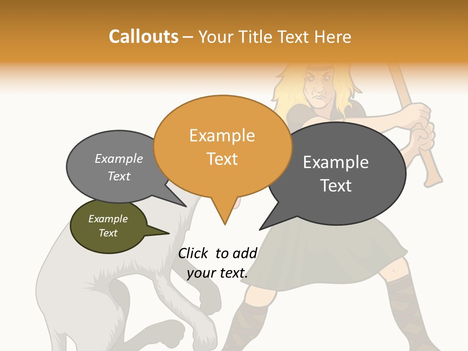 Cu Chulainn Brave Kilt PowerPoint Template