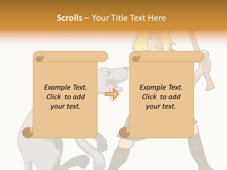 Cu Chulainn Brave Kilt PowerPoint Template