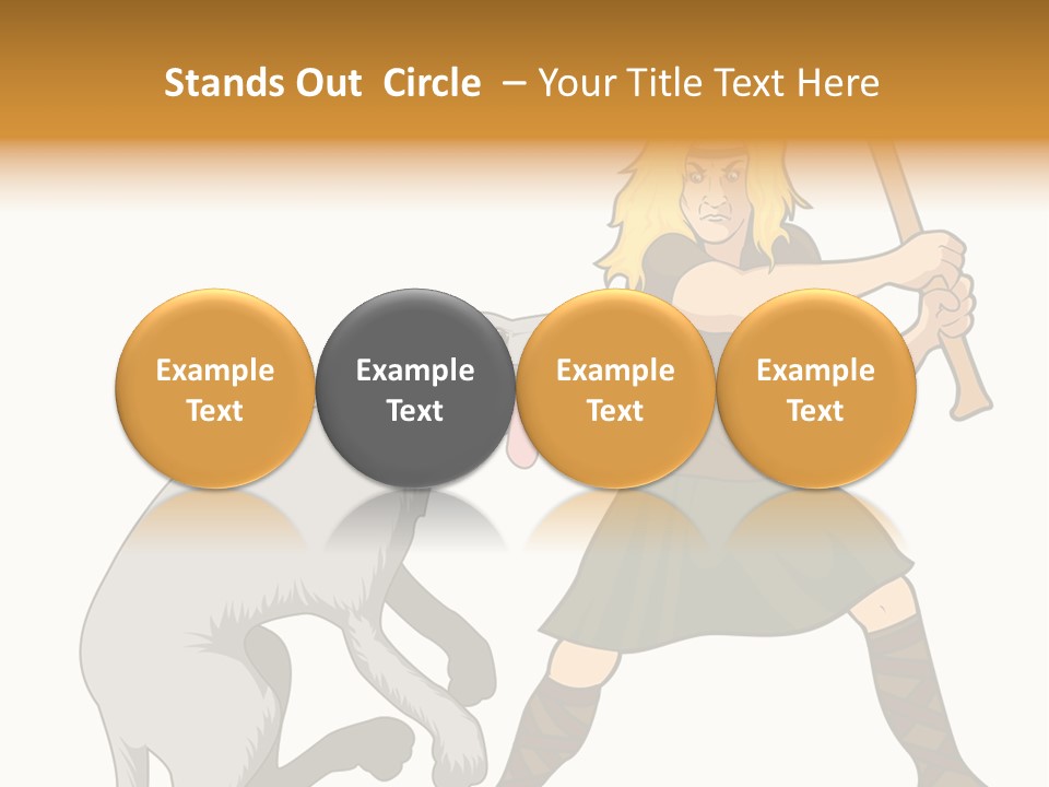 Cu Chulainn Brave Kilt PowerPoint Template