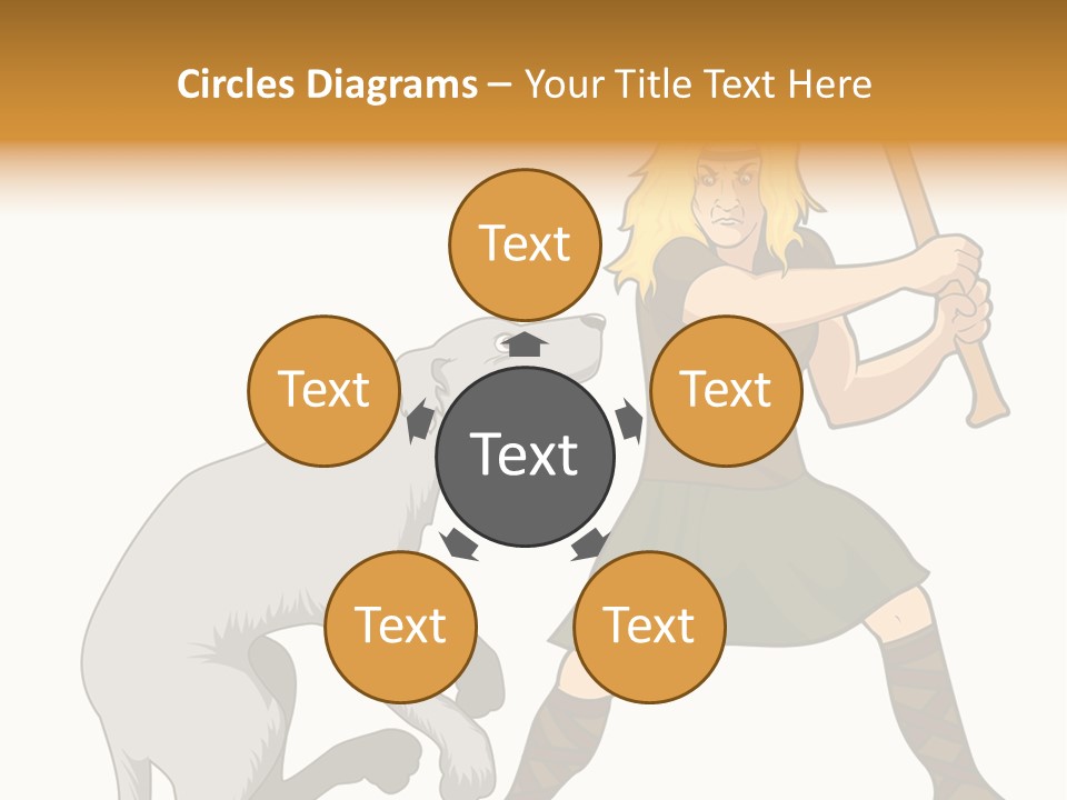 Cu Chulainn Brave Kilt PowerPoint Template