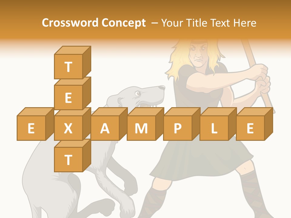 Cu Chulainn Brave Kilt PowerPoint Template