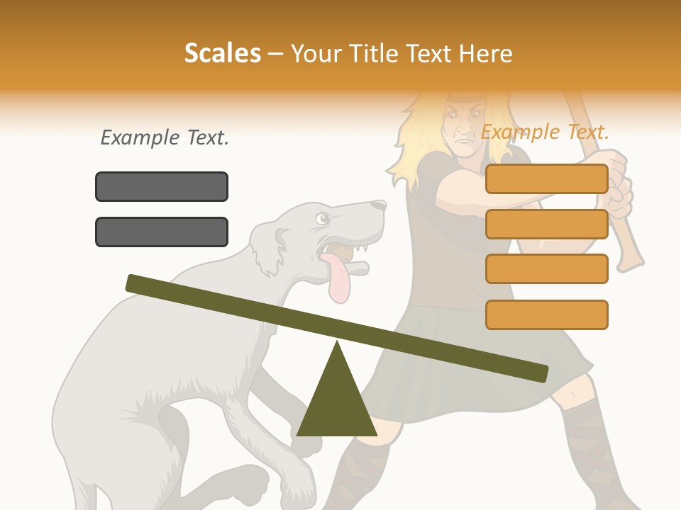 Cu Chulainn Brave Kilt PowerPoint Template