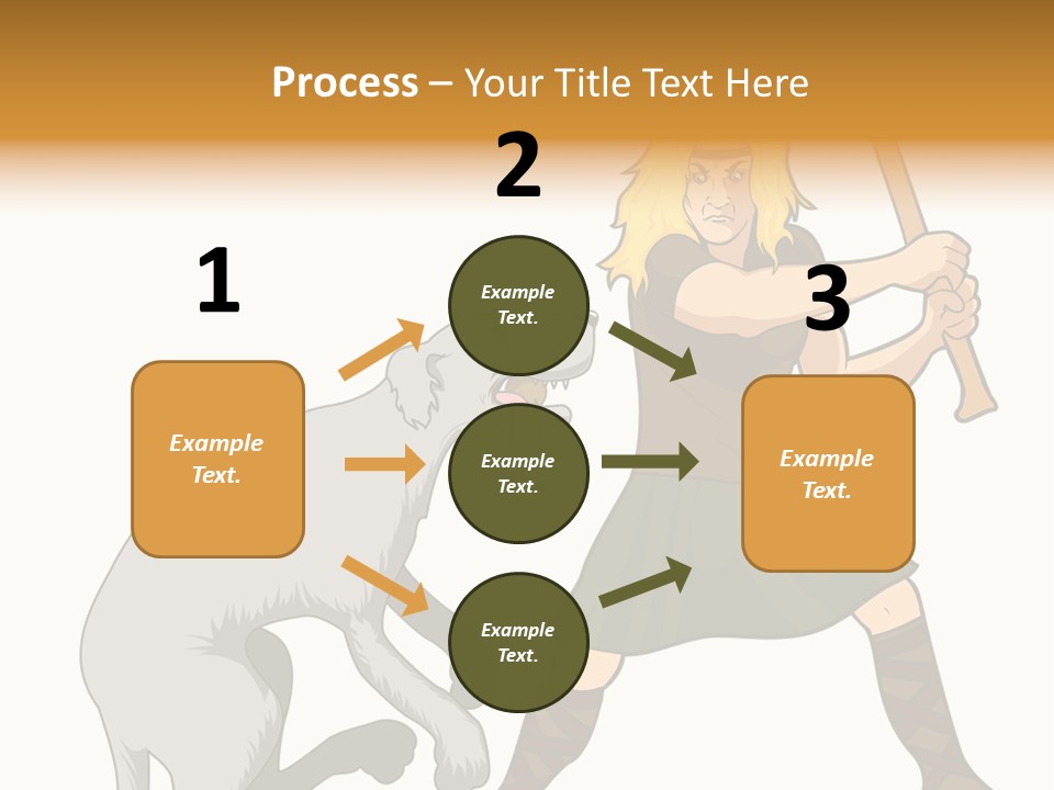 Cu Chulainn Brave Kilt PowerPoint Template