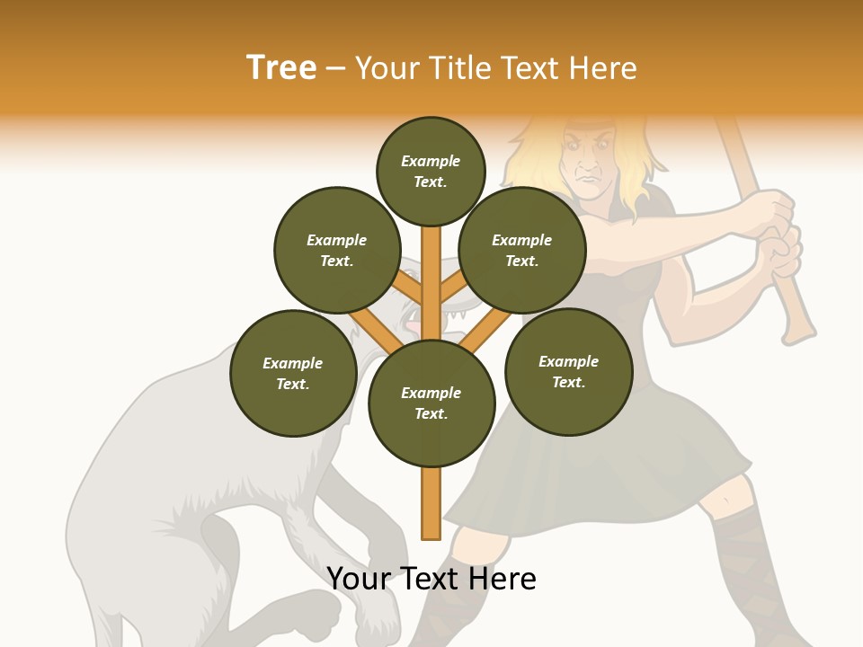 Cu Chulainn Brave Kilt PowerPoint Template