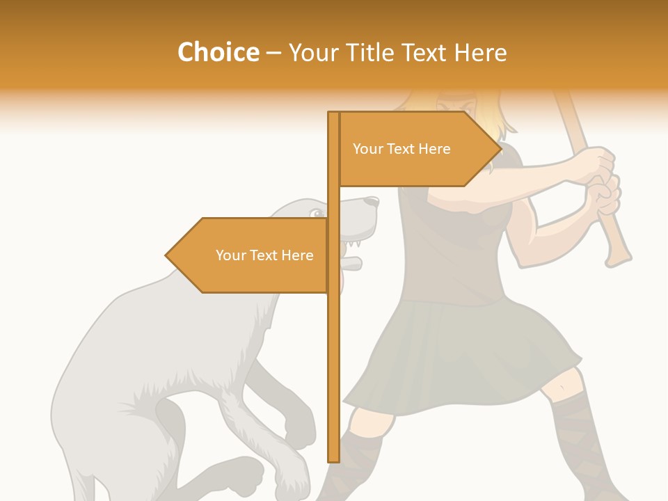 Cu Chulainn Brave Kilt PowerPoint Template