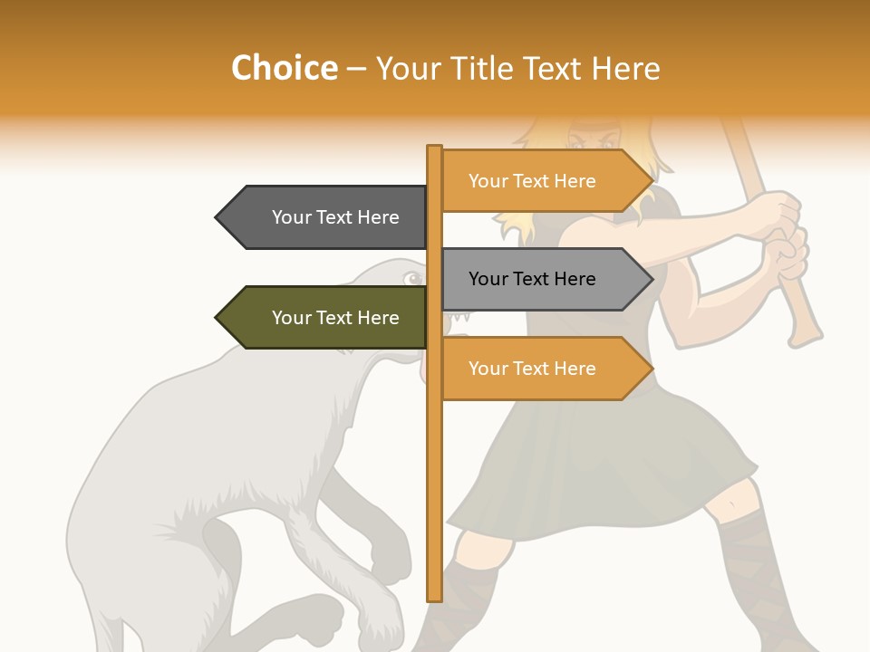 Cu Chulainn Brave Kilt PowerPoint Template