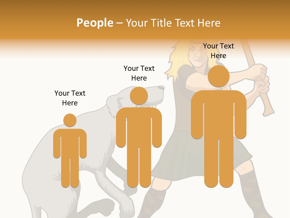 Cu Chulainn Brave Kilt PowerPoint Template