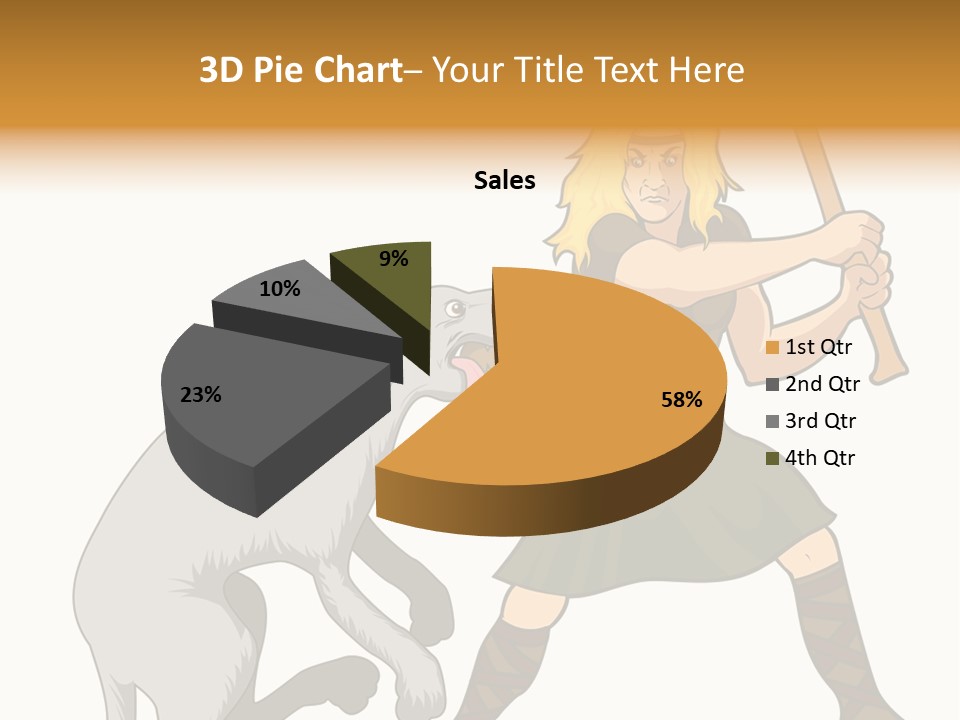 Cu Chulainn Brave Kilt PowerPoint Template