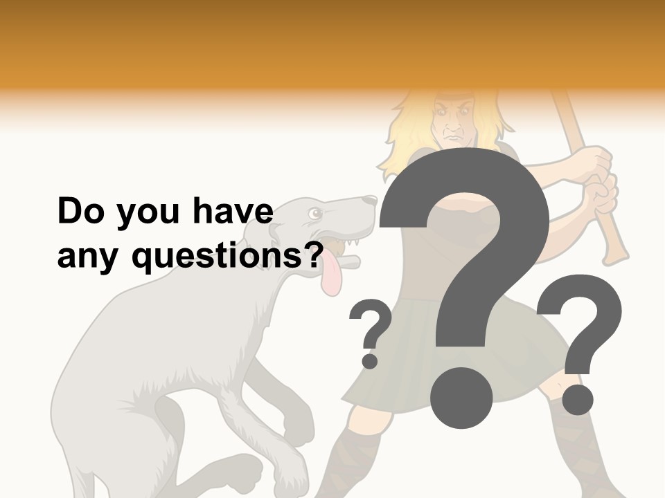 Cu Chulainn Brave Kilt PowerPoint Template