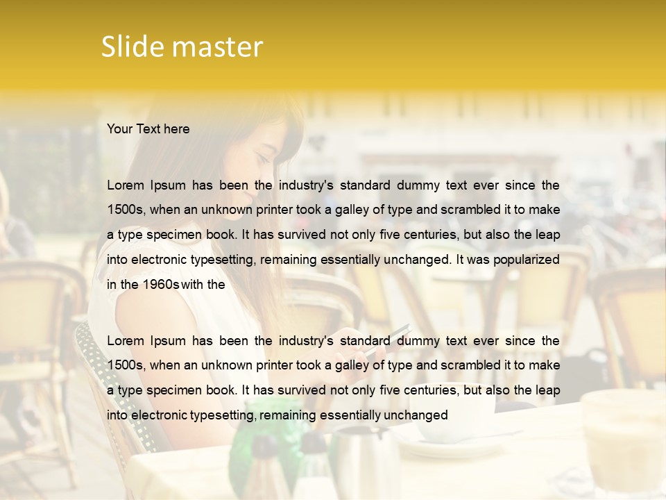 Person Outside Communication PowerPoint Template