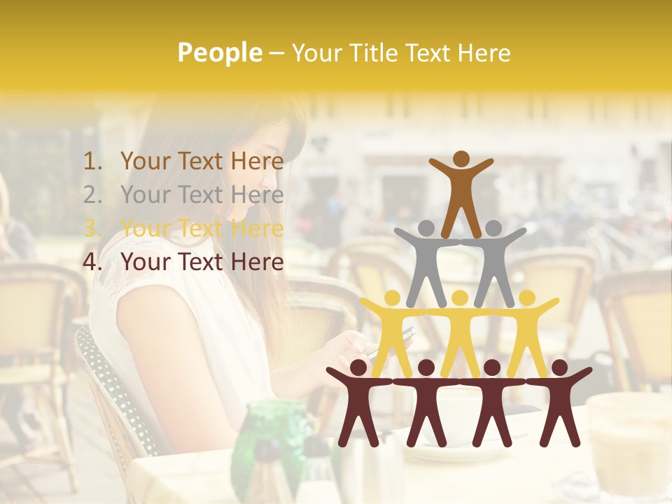 Person Outside Communication PowerPoint Template