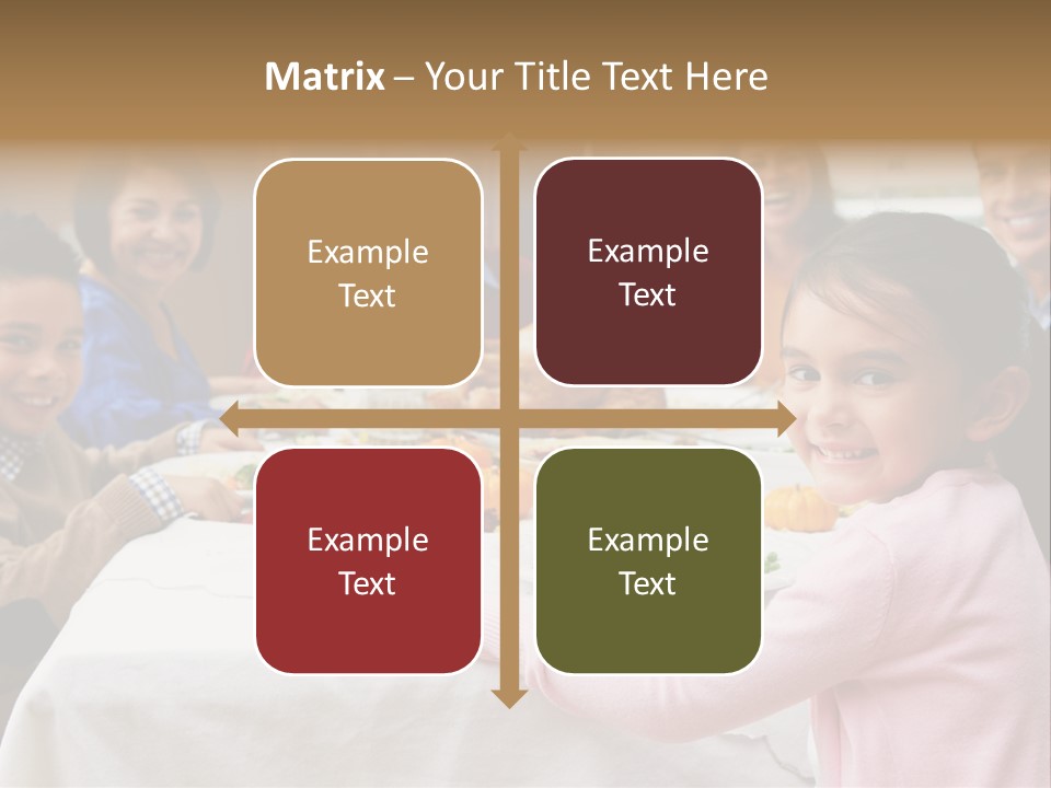 Turkey Happy Daughter PowerPoint Template