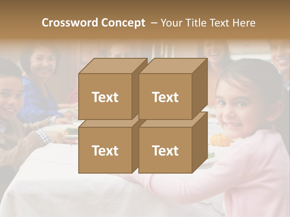 Turkey Happy Daughter PowerPoint Template