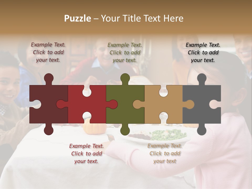 Turkey Happy Daughter PowerPoint Template