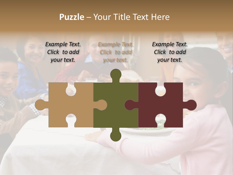 Turkey Happy Daughter PowerPoint Template