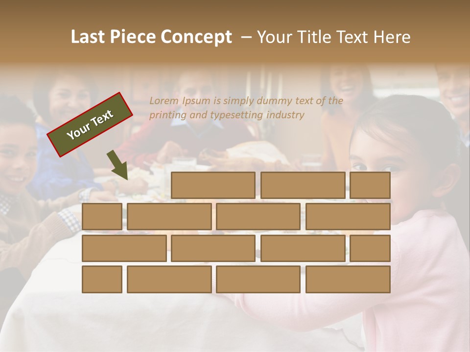 Turkey Happy Daughter PowerPoint Template