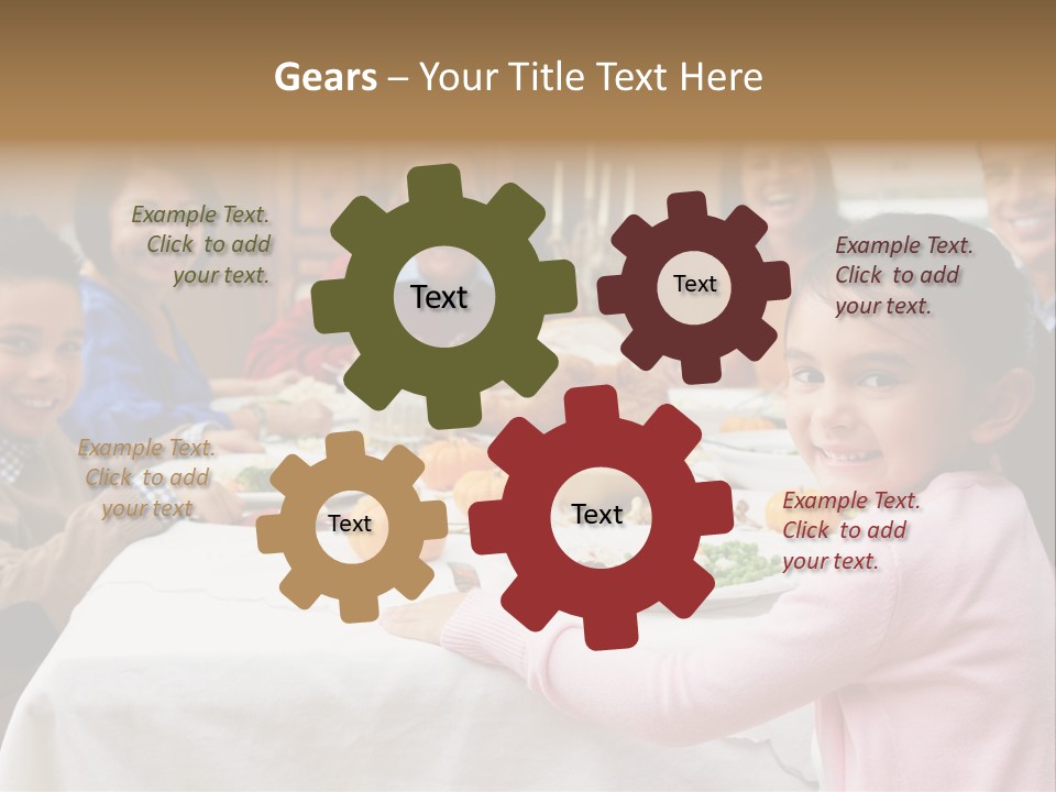 Turkey Happy Daughter PowerPoint Template