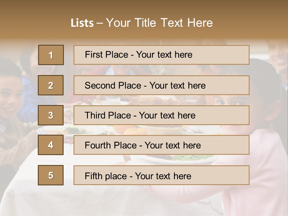 Turkey Happy Daughter PowerPoint Template