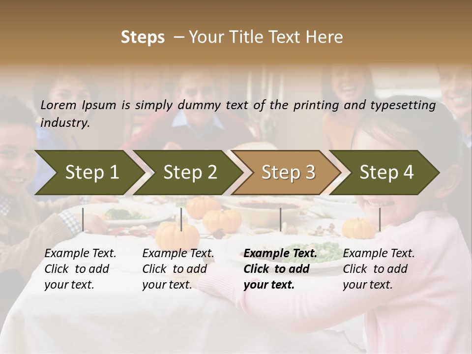 Turkey Happy Daughter PowerPoint Template