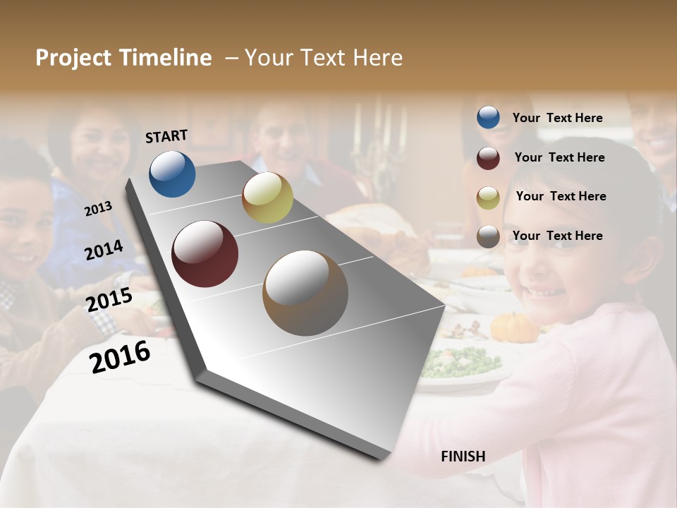 Turkey Happy Daughter PowerPoint Template