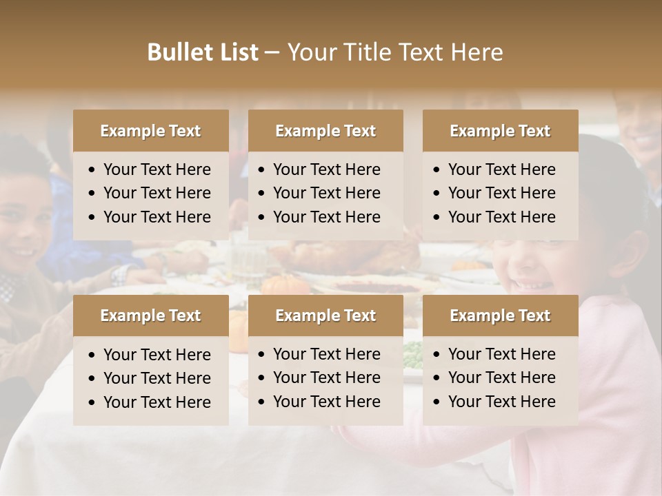 Turkey Happy Daughter PowerPoint Template