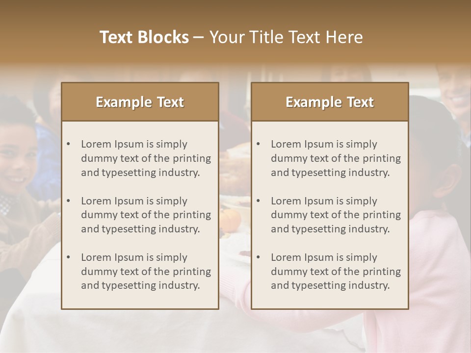 Turkey Happy Daughter PowerPoint Template