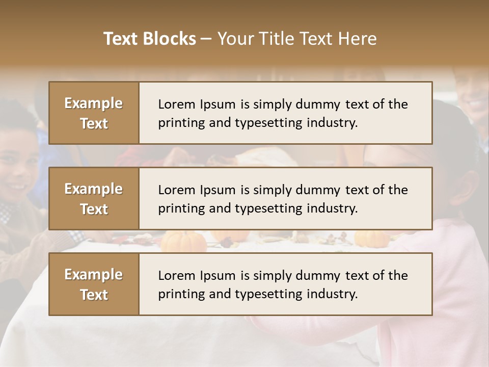 Turkey Happy Daughter PowerPoint Template