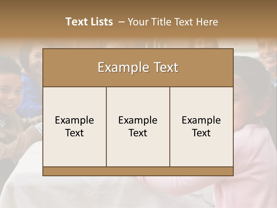 Turkey Happy Daughter PowerPoint Template