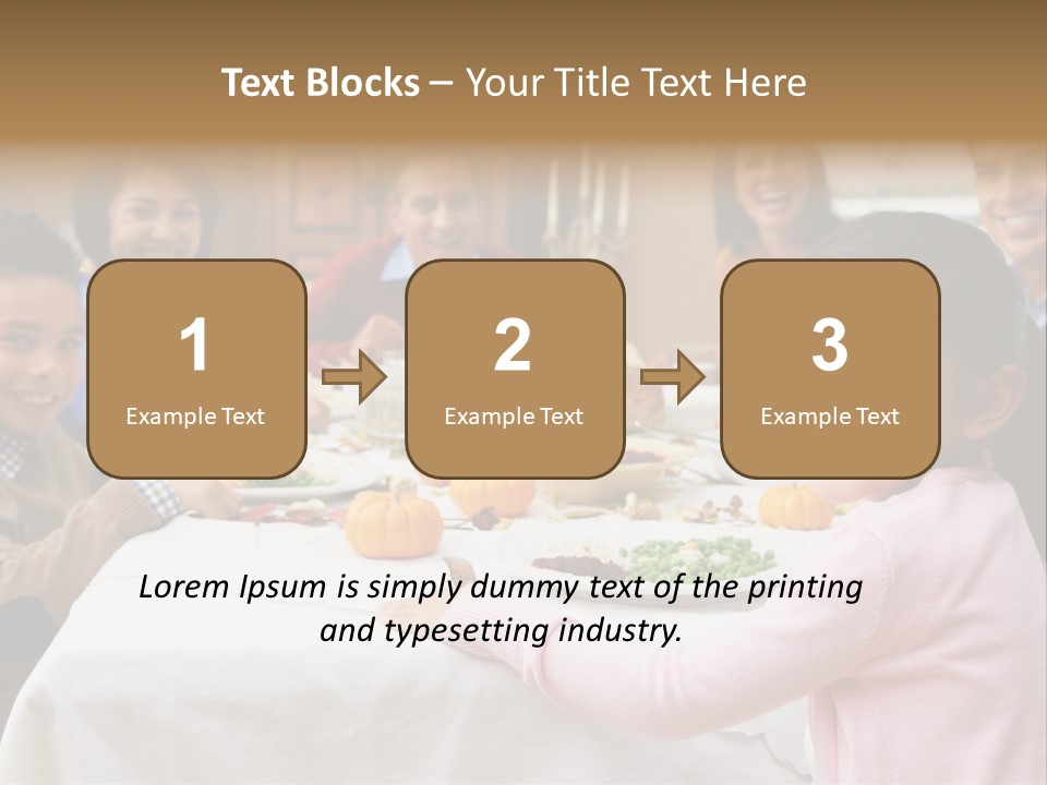 Turkey Happy Daughter PowerPoint Template