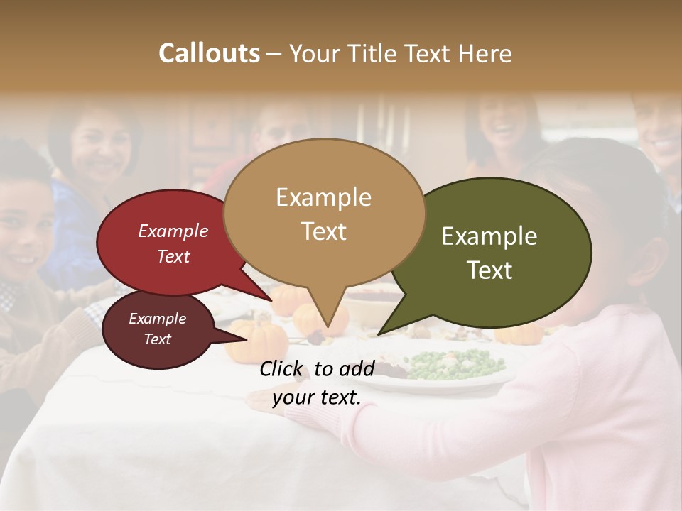 Turkey Happy Daughter PowerPoint Template