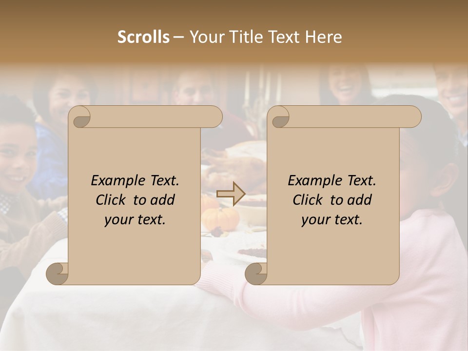 Turkey Happy Daughter PowerPoint Template