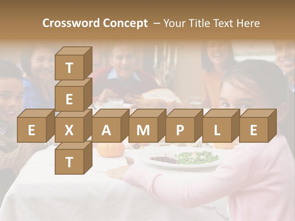 Turkey Happy Daughter PowerPoint Template