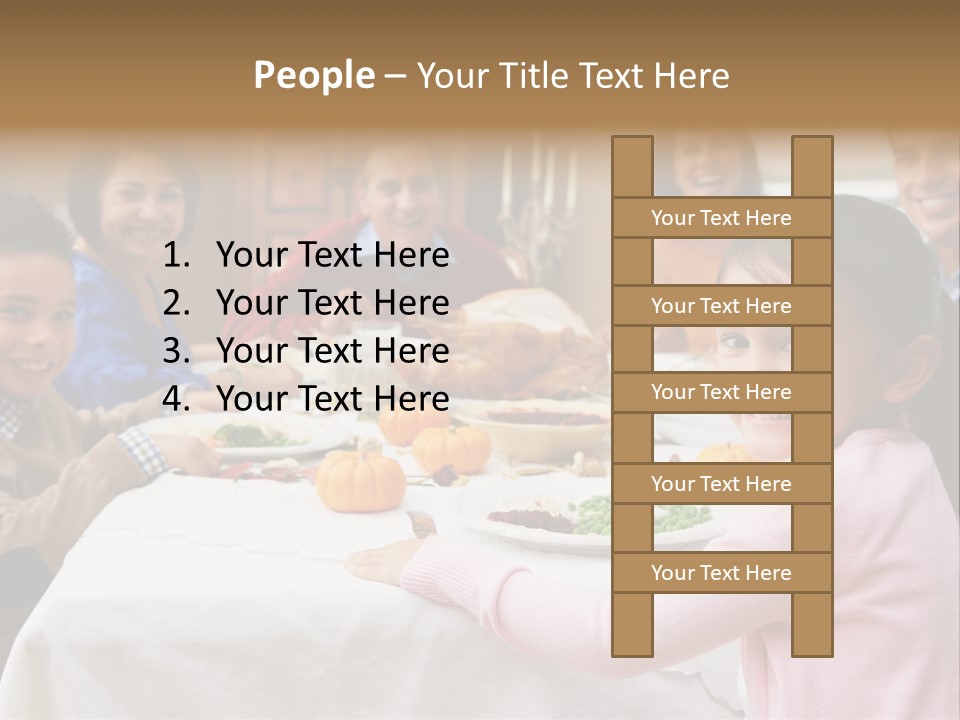 Turkey Happy Daughter PowerPoint Template