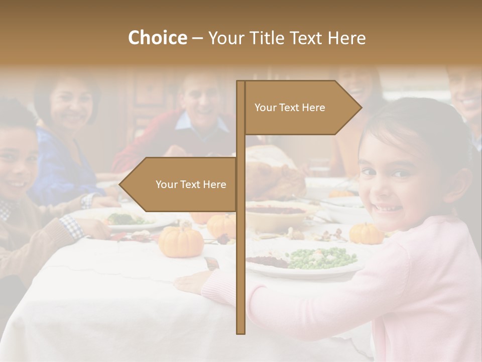 Turkey Happy Daughter PowerPoint Template