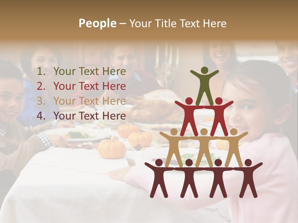 Turkey Happy Daughter PowerPoint Template