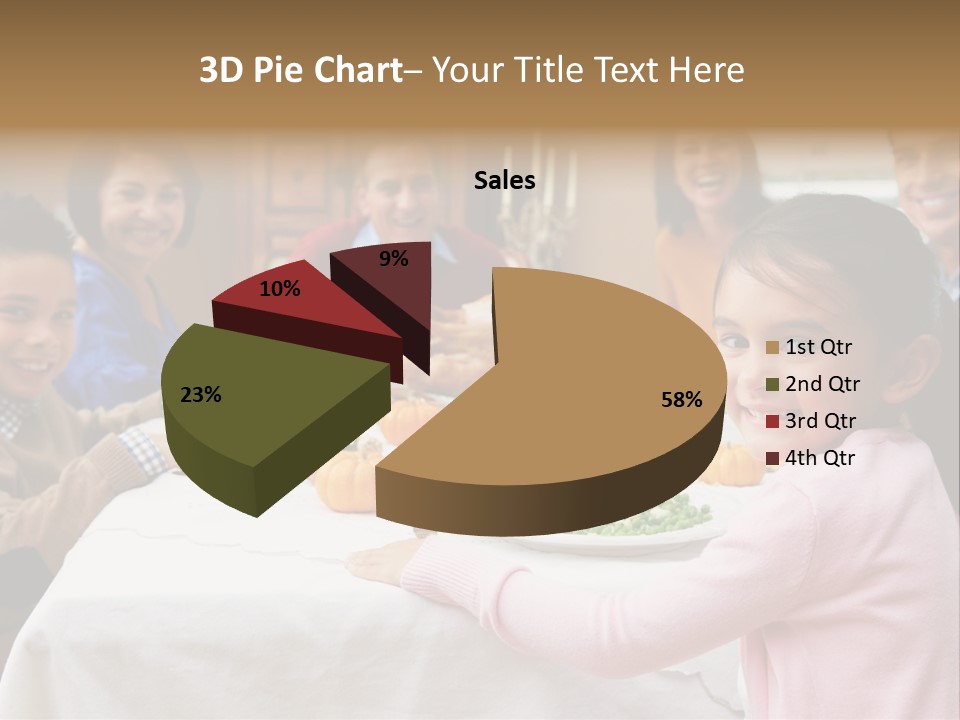 Turkey Happy Daughter PowerPoint Template