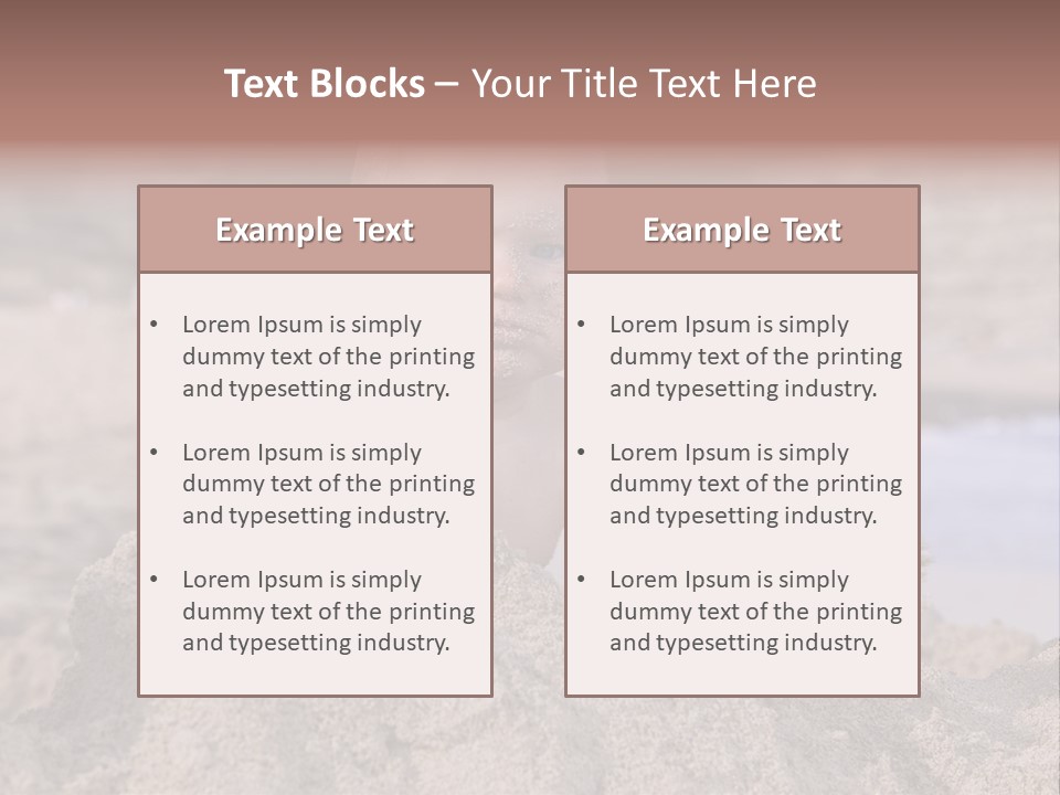 Ocean Beach Eat PowerPoint Template
