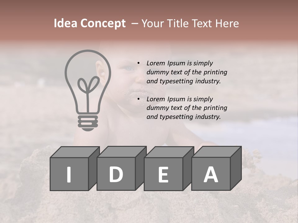 Ocean Beach Eat PowerPoint Template