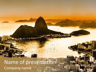 Summer Skyline Landmark PowerPoint Template