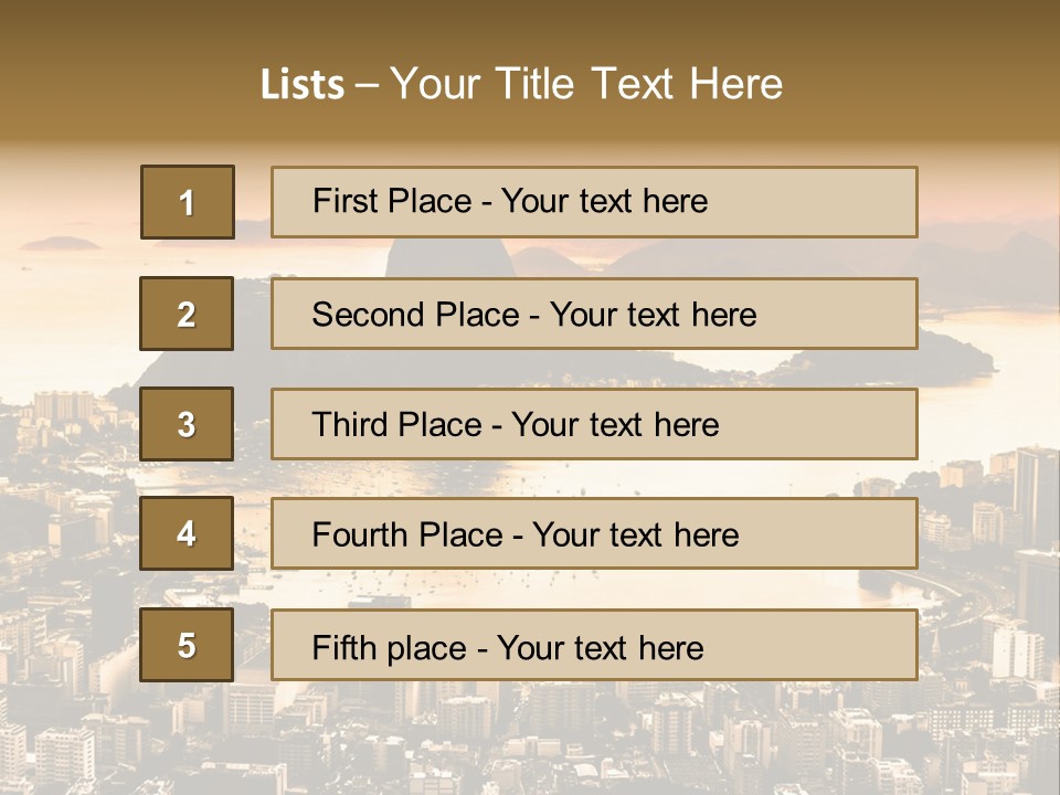 Summer Skyline Landmark PowerPoint Template