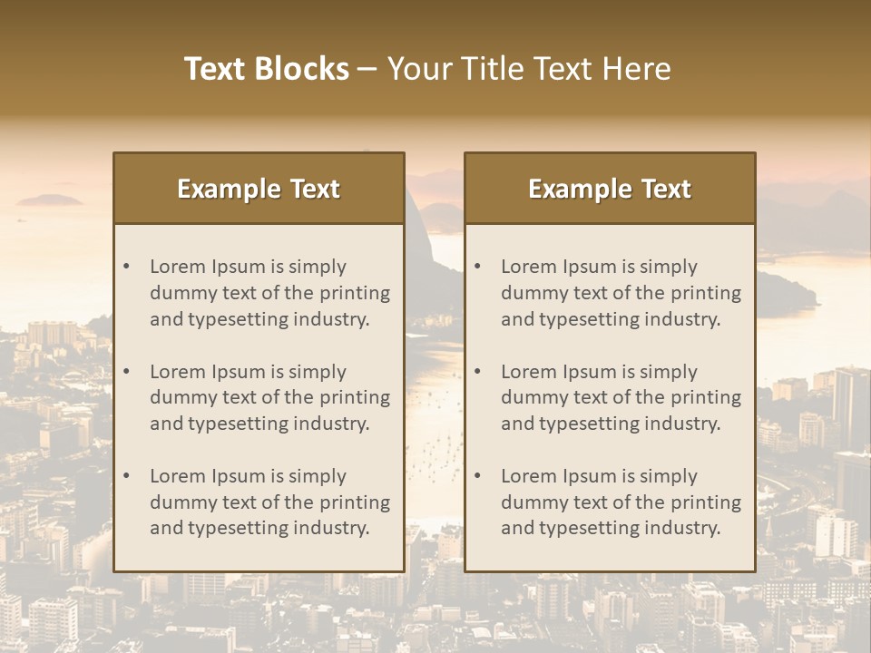 Summer Skyline Landmark PowerPoint Template