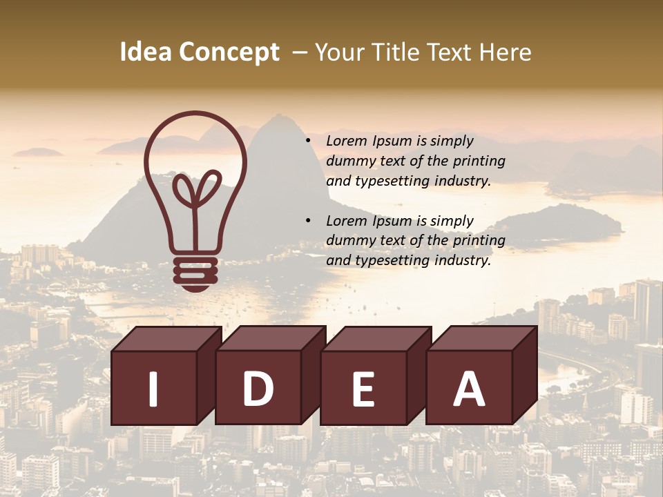 Summer Skyline Landmark PowerPoint Template