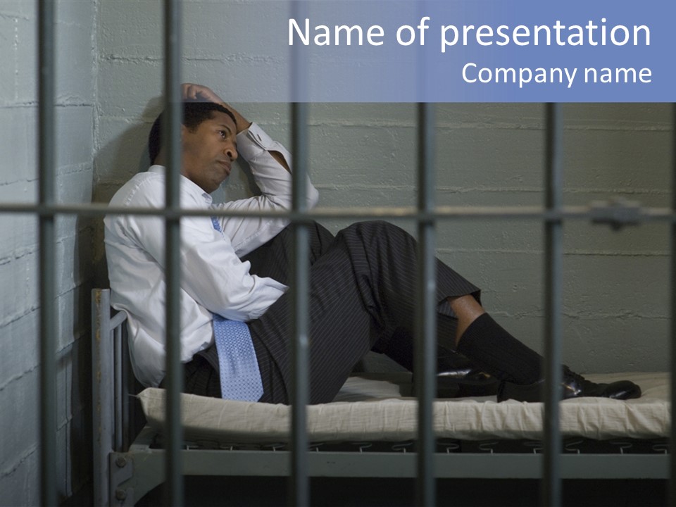 Fraud Locked Sad PowerPoint Template